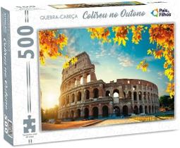 Quebra cabeça 500pcs coliseu no outono pais e filhos