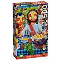 Quebra Cabeça 500pçs Santa Ceia Nordestina Eduardo Lima 04599 - Grow Quebra Cabeça 500pçs Santa Ceia Nordestina Eduardo Lima 04599 - Grow