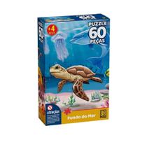 Quebra - Cabeça 60 Peças Fundo do Mar - Grow Quebra - Cabeça 60 Peças Fundo do Mar - Grow