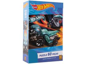 Quebra-cabeça 60 Peças Puzzle Infantil Hot Wheels - Grow
