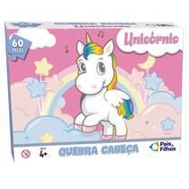 Quebra Cabeça 60Pç Temas Biblicos Unicornio Animais Criança