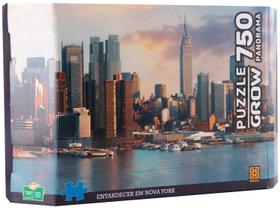 Quebra-Cabeça 750 Peças Panorama Entardecer em Nova York Grow