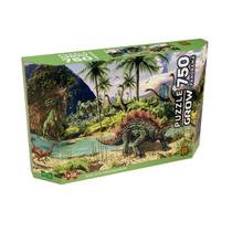 Quebra - Cabeça 750 Peças Panorâmico - Ilha dos Dinossauros