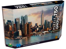 Quebra-cabeça 750 Peças Puzzle Adulto - Panorama Entardecer em Nova York Grow