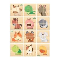 Quebra Cabeça 8 Cubos Baby Animais