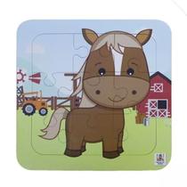 Quebra-Cabeça 9 Peças Cavalo em Madeira