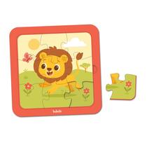 Quebra-Cabeça 9 Peças Leão Em Madeira Educativo - Babebi