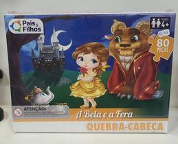 Quebra-Cabeça-A Bela e a Fera-80 Peças-Pais&Filhos Quebra-Cabeça-A Bela e a Fera-80 Peças-Pais&Filhos