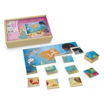 Quebra-cabeça a pequena sereia (estojo)