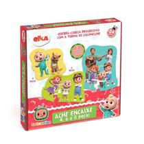 Quebra Cabeça Ache Encaixe 4, 6 E 8 Peças Cocomelon Elka