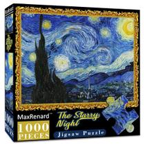 Quebra-cabeça Adulto 1000 Peças MaxRenard Van Gogh Noite Estrelada Papel Ecológico Presente De Natal