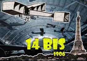 Quebra-cabeça aéreo 14 Bis 300 peças