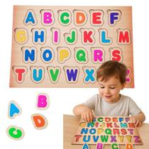 Quebra Cabeça Alfabeto Educativo Madeira Brinquedo Lúdico Alfabetização Quebra Cabeça Alfabeto Educativo Madeira Brinquedo Lúdico Alfabetização