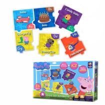 Quebra Cabeça Alfabeto Grande Peppa Pig Porquinha Peppa 26pç