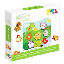Quebra-Cabeça Animais da Fazenda Brinquedo Educativo