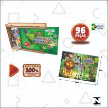 Quebra Cabeça Animais da Floresta MDF 96 Peças - Paper Toy