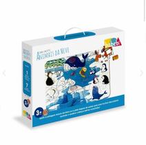 Quebra-cabeça animais da neve tatil babebi