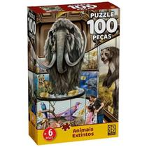 Quebra-cabeça animais extintos 100 peças - Grow Quebra-cabeça animais extintos 100 peças - Grow