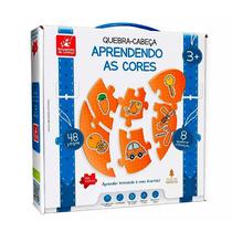Quebra-Cabeça Aprendendo as Cores 48 pçs em Madeira 2051 - Brincadeira de Criança