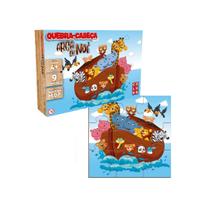 Quebra Cabeça Arca De Nóe Animais 9 Peças Madeira MDF Baby