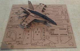 Quebra cabeça avião decorativo