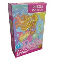 Quebra Cabeça Barbie Brilhante 100 Peças Grow Quebra Cabeça Barbie Brilhante 100 Peças Grow