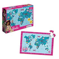 Quebra-Cabeça Barbie Oficial Mapa Mundi 100 Peças Xalingo