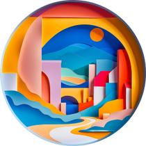 Quebra-cabeça Bgraamiens 3D Visual Sunrise in The Distance 1000 peças Quebra-cabeça Bgraamiens 3D Visual Sunrise in The Distance 1000 peças