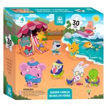 Quebra Cabeça Bichos Em Férias 30 Peças Grandes Em Madeira Puzzle Infantil Pedagógico Nig Brinquedos Quebra Cabeça Bichos Em Férias 30 Peças Grandes Em Madeira Puzzle Infantil Pedagógico Nig Brinquedos
