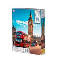 Quebra Cabeça Big Bus Londres 500 Peças Pais e Filhos