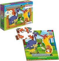 Quebra Cabeça Big Fofossauros 35 Peças Madeira Educativo Infantil