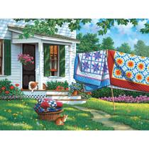 Quebra-cabeça Bits and Pieces Calico Country 300 peças Quebra-cabeça Bits and Pieces Calico Country 300 peças