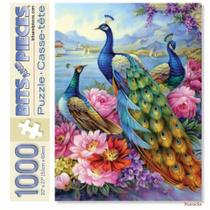 Quebra-cabeça Bits and Pieces Peacocks 1000 Pieces Quebra-cabeça Bits and Pieces Peacocks 1000 Pieces