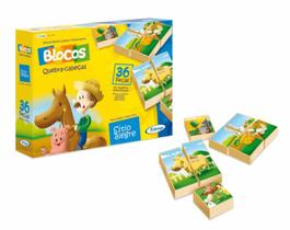 Quebra Cabeça Blocos De Madeira Sitio Alegre Xalingo