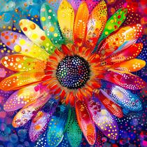 Quebra-cabeça Braamiens Colorful Rainbow Pointillisme Gerber 1000 unidades