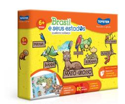 Quebra Cabeça - Brasil e seus Estados 82 peças Grandes