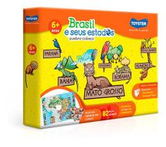 Quebra-Cabeça - Brasil e seus Estados - 82 Peças - Toyster