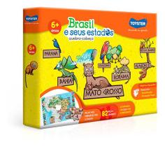 Quebra-Cabeça - Brasil e seus Estados - 82 Peças - Toyster