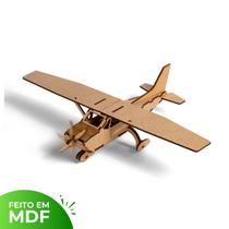 Quebra Cabeça Brinquedo 3D Madeira MDF Avião Cesnna 170 + NF - Souza