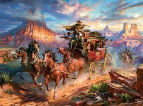 Quebra-cabeça Buffalo Games Blend COTA Wild West 1000 unidades