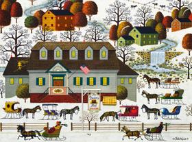 Quebra-Cabeça Buffalo Games - Charles Wysocki: Beaver Hat Tavern