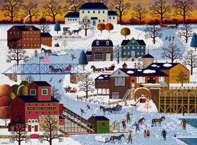 Quebra-cabeça Buffalo Games Charles Wysocki Cider Brook 1000 unidades