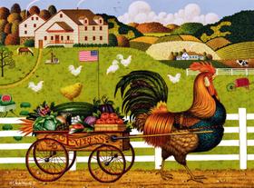 Quebra-cabeça Buffalo Games Charles Wysocki Rooster 1000 unidades Quebra-cabeça Buffalo Games Charles Wysocki Rooster 1000 unidades