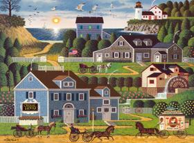 Quebra-cabeça Buffalo Games Charles Wysocki Sunset Bay 1000 unidades Quebra-cabeça Buffalo Games Charles Wysocki Sunset Bay 1000 unidades