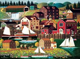 Quebra-cabeça Buffalo Games Charles Wysocki The Cambridge 1000P Quebra-cabeça Buffalo Games Charles Wysocki The Cambridge 1000P