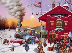 Quebra-cabeça Buffalo Games Charles Wysocki Whistle Stop
