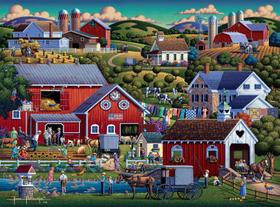 Quebra-cabeça Buffalo Games Dowdle Amish Country 1000 peças Quebra-cabeça Buffalo Games Dowdle Amish Country 1000 peças