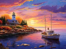 Quebra-Cabeça Buffalo Games Imagine It Marina ao Pôr do Sol - 1000 Peças Quebra-Cabeça Buffalo Games Imagine It Marina ao Pôr do Sol - 1000 Peças