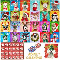 Quebra-Cabeça Calendário do Advento MBOQIU 2024 - Pets de Natal - 1008 Peças