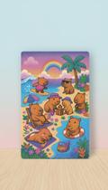 Quebra-Cabeça Capivara Tropical 100 Peças Metalizado Quebra-Cabeça Capivara Tropical 100 Peças Metalizado